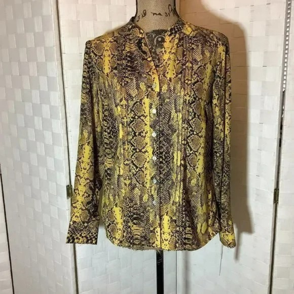 NWT Nanette Lepore snakeskin print blouse size XS - Picture 1 of 8